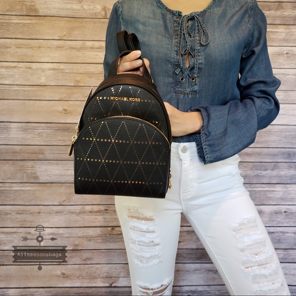 NWT Michael Kors Abbey Xs Backpack Black leather - Picture 4 of 8